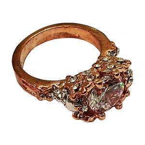 Evil Beauty Large Rhinestone Skull Design Ring